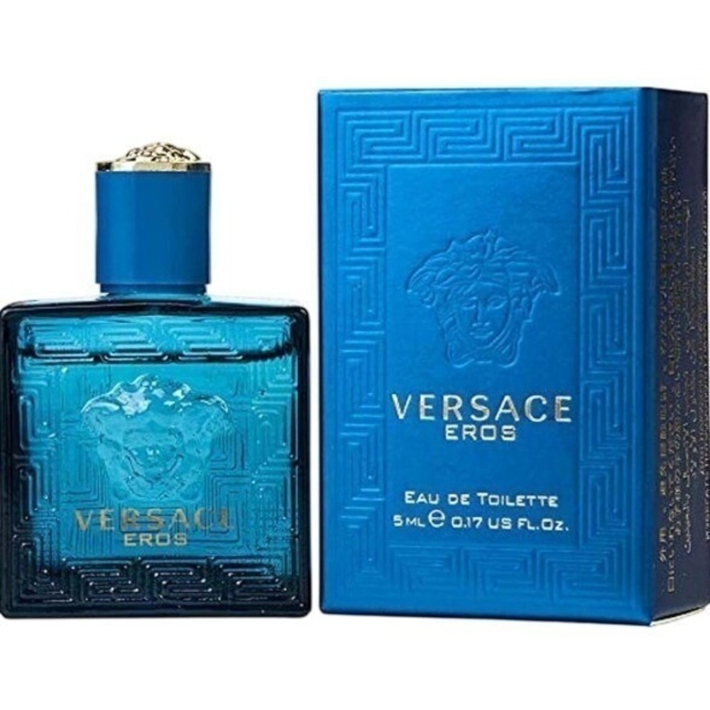 Versace Eros Men's Eau De Toilette Mini Travel Splash Size 5mL New